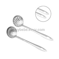 201 Stainless Steel Soup Ladle &amp;amp; Slotted Spoon