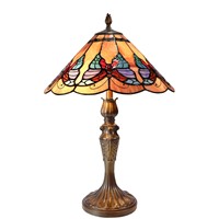 Tiffany Lamp - 14&amp;quot; Diameter Table Lamp w/Metal Base(NSC142083B-N061CB)
