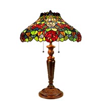 Tiffany Lamp - 19&amp;quot; Diameter Table Lamp w/Metal Base (QSC193042-N023ABD )