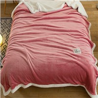 Soft Warm Couch Pink Plush Fuzzy Sherpa Fleece Throw Blanket