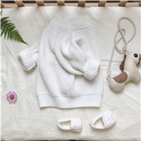 OEM Winter Apparel for Kids Spring &amp; Fall o-Neck Long Sleeve Kids Pullover Casual Loose Baby Top Sweater