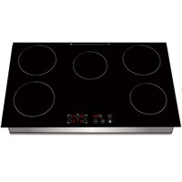 Built in Five Burner Induction Cooker with Sensor Touch Controller, Four Digital Display