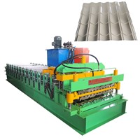 Double Layers Metal Color Steel Tile Making Machine Corrugated &amp;amp; Trapezoid Roofing Tile Roll Forming Machine.