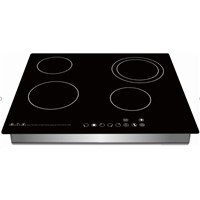 Built in 4 Burner Induction Cooker with Sensor Touch Controller, Four Digital Display
