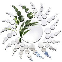 Customized Plexiglass Acrylic Wall Mirror Sticker for Home Decoration