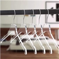 Wholesale Custom Transparent Acrylic Clothes Hanger with Metal Hook