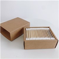 100% Biodegradable Eco Friendly Bamboo Cotton Swabs Personal Care Customized Logo Ear Cleaning