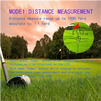 ENPA Golf/Hunting Rangefinder, 7X Magnification Clear View 1200 Yards Laser Range Finder, Use Battery CR2, Scan Mode, Slo