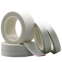 White Fiber Glass Cloth H Class Insulation Heat Resistant Equivalent Silicone Adhesive Tape