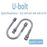 Factory Production of U-Bolt U-Type Hoop Clamp High-Speed Railway Embedded Hot-Dip Galvanized U-Shaped Screw Hoop Pipe c