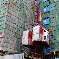 Professional Supplier SC200/200 Twin Cages 0-63m/Min Construction Building Elevator/Material & Passenger Hoist