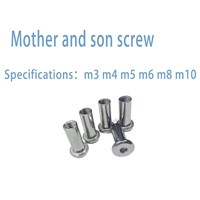 Child Mother Nail Mother Lock Rivet Account Book 304 Stainless Steel Child &amp;amp; Nut Screw Carbon Steel Menu Nickel Platin