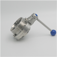Hygienic Stainless Steel High Quality Manual Male/Weld Butterfly Valve with Stainless Handle