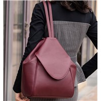 2020 New Natural Cowhide Leather Custom Ladies Backpack Women's Bags Handbags