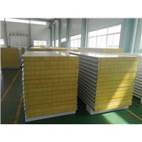50-150mm Thickness Rockwool Sandwich Panel for Metal Wall Cladding System