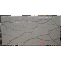 White Quartz Slabs Solid Surface Synthetic Boards