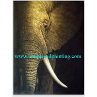 Elephant Oil Painting, Oil Painting