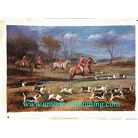 Oil Painting, Hunting Oil Painting, Oil Painting Reproduction