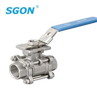 3PC Threaded Ball Valve with ISO5211 Mounting Pad