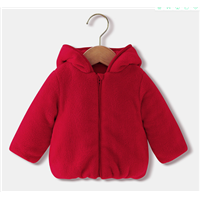 New Style Children Cotton Jacket Warm Coral Velvet Baby Rabbit Ears Baby Hooded Child Wear 1902 5