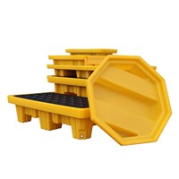 Spill Pallet Multi-Size Eco-Friendly Poly Secondary Containment Pallets Spill Kits for Oil Drum