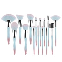 15 PCS Makeup Brush Set Synthetic Hair, Powder Brush, Blush, Face, Eyeshadow Lip Foundation Kabuki Makeup Brush Set