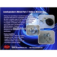 Speaker Parts Tweeter T-Yoke (Pole Piece) &amp;amp; Washer (Top Plate) CNC Machining Parts