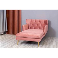 Chaise Lounge with Armrest Button Tufted Chaise Bed