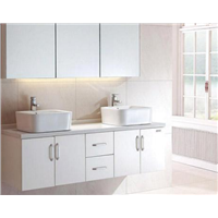 White Modern Style Bath Vanities with Sink &amp;amp; Tap