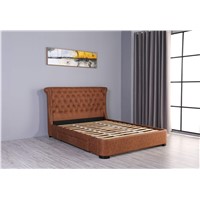 Upholstered Storage Wingback Bed