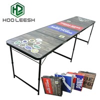 High Quality Aluminum Folding Printing Outdoor Furniture Beer Pong Table