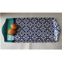 Melamine Tray Rectangular Serving Tray with Two Handle