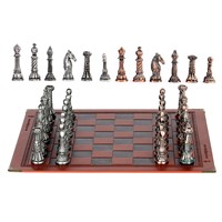 Metal Roman Column Theme Chess Set