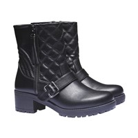 Quilted Ankle Boots with Truck Sole &amp;amp; Leather Shoes