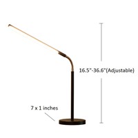 Dimmable &amp;amp; Adjustable LED Desk Lamp, 3 Brightness Levels Touch Control Table Lamp, Eye-Care Reading