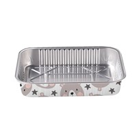 High Quality Recycle Printing &amp;amp; Embossing Aluminum Foil Food Containers for Airline Catering