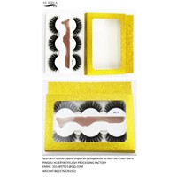 3 Pairs One Tray with Tweezer Eyelashes Special Shaped Set Package