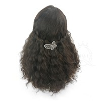 14inches Silk Top Virgin Hair Jewish Wig Curly Wave Human Hair Wig