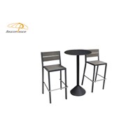 Modern Outdoor Garden Waterproof Sun-Proof Aluminum Frame Furniture Bar Table Chair Sets