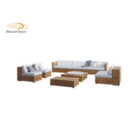Popular Outdoor Furniture Sets Garden Furniture Aluminum Frame Rattan Waterproof Sofa Sets