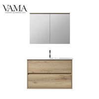 Vama 800mm Modern Wall Mounted Single Basin Bathroom Vanity Set with Mirror Cabinet In Foshan Qw101-80