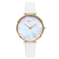 Features of SS545-01 Gold &amp;amp; White Mother-of-Pearl Dial Ladies Watch