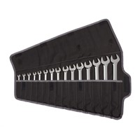 15 Piece Metric Tool Sets Combination Wrench Set 8mm To 32mm with Roll up Storage Pouch Bag