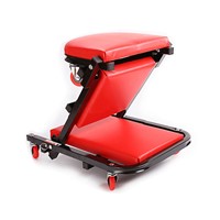 40&amp;quot; Z Shape Mechanic Creeper Seat Rolling Chair Workshop Stool Garage Shop Cart Tray Repair