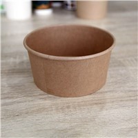 Disposable Food Bowl Kraft Paper Ice Cream Bowl