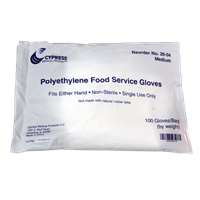 Food Handling Plastic HDPE Polyethylene Disposable Gloves Sample Available