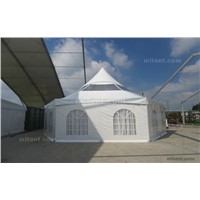 Dia. 12m Hexagonal Pagoda Tent with Skylights On Roof