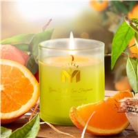 Scented Candle Green Tea &amp;amp; Lime Fragrance 7.07 Oz Soy Wax 40 Hours Long Lasting Burning