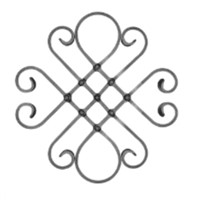 Wrought Iron Gate Rosette Flower Components Fence