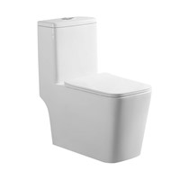 Simple Design Ceramic Rimless Washdown One Piece Wc Toilet Bowl for Public Hotel Home